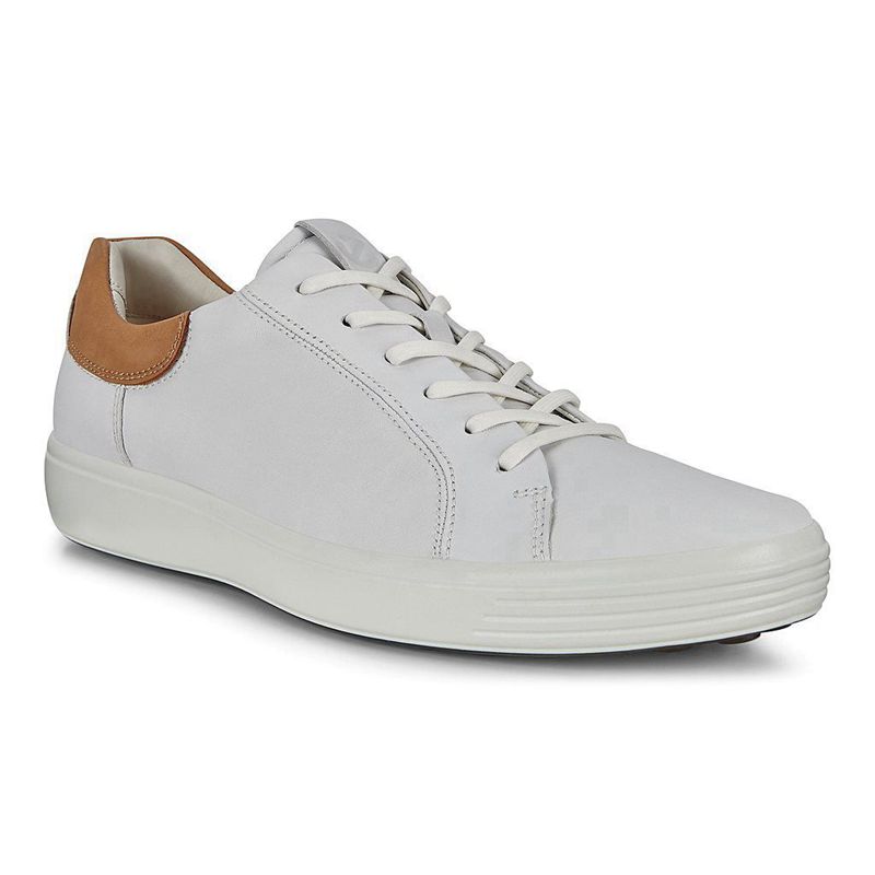 Men Casual Ecco Soft 7 M - Sneakers White - India ZRIPGU658